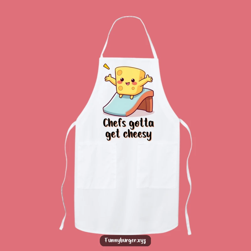 Funny Cheese Sliding Apron, Humorous Kitchen Wear for Cooking Fun Gifts
