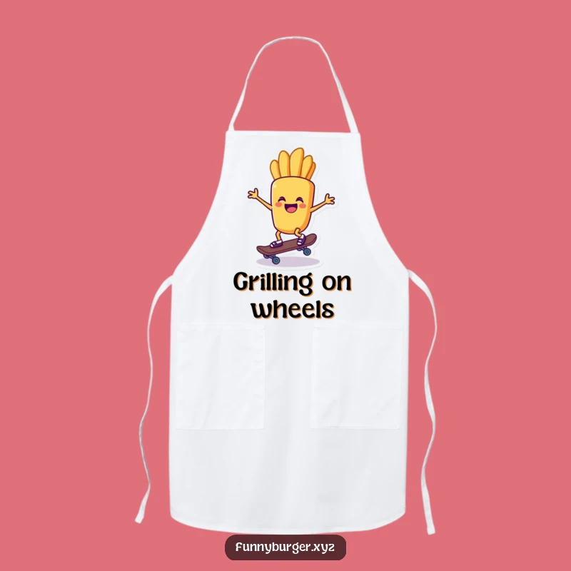 Funny French Fry Skater Apron - Cool Chef's Companion and Fun Gift