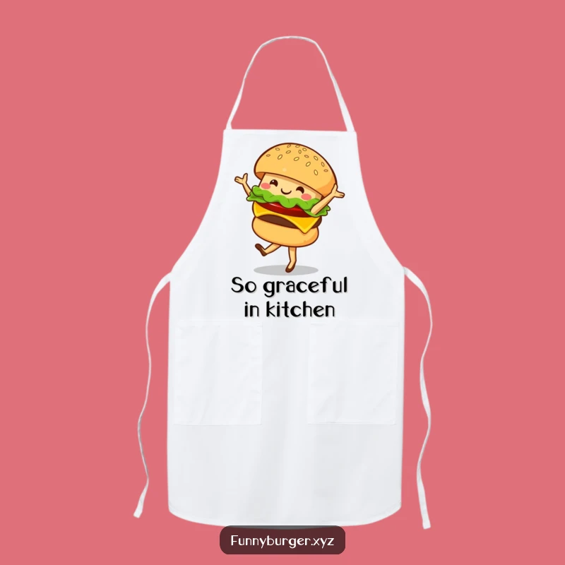 Funny Burger Ballet Apron - Chef's Hilarious Kitchen Companion and Gift