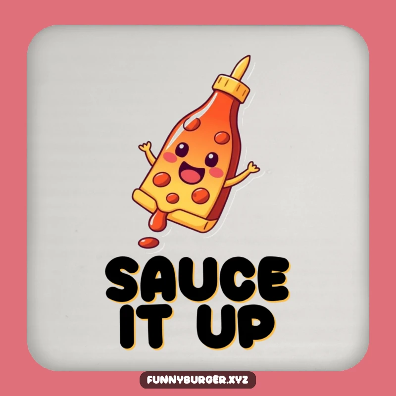 Funny Pizza Slice Coasters: Set of Humorous Sliding Foodie Drink Protectors