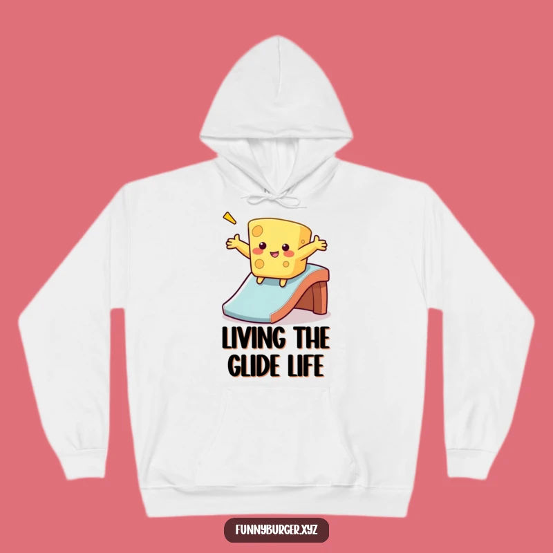 Funny Cheese Sliding Hoodie, Cozy and Humorous Gift for Dairy Lovers