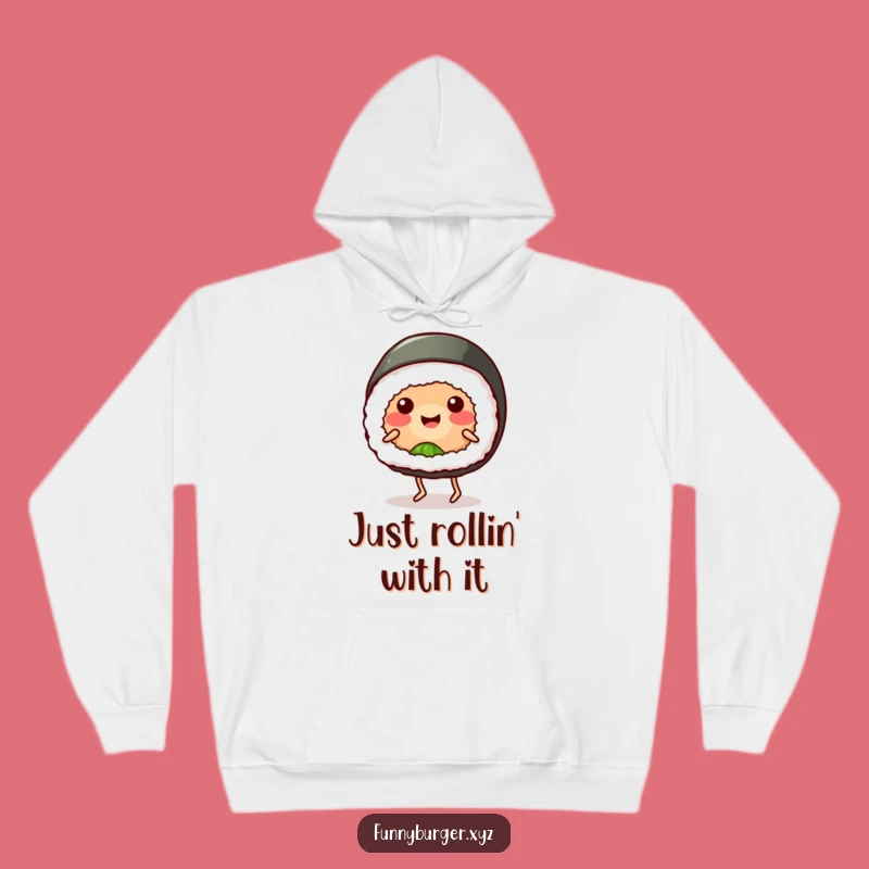 Funny Sushi Roll Dance Hoodie, Cozy and Humorous Gift for Sushi Aficionados