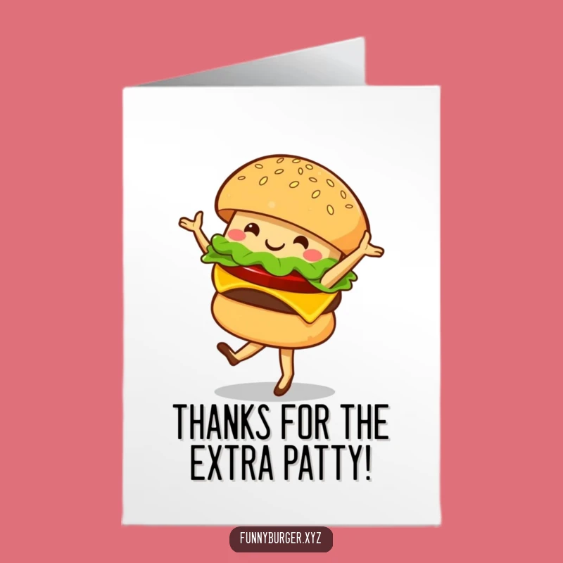 Free Printable Burger Thank You Card - Funny Downloadable Gesture of Gratitude