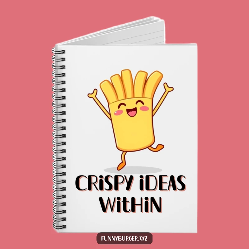 Funny French Fry Notebook: Spiral Bound Journal for Snack Lovers, Humorous Gift
