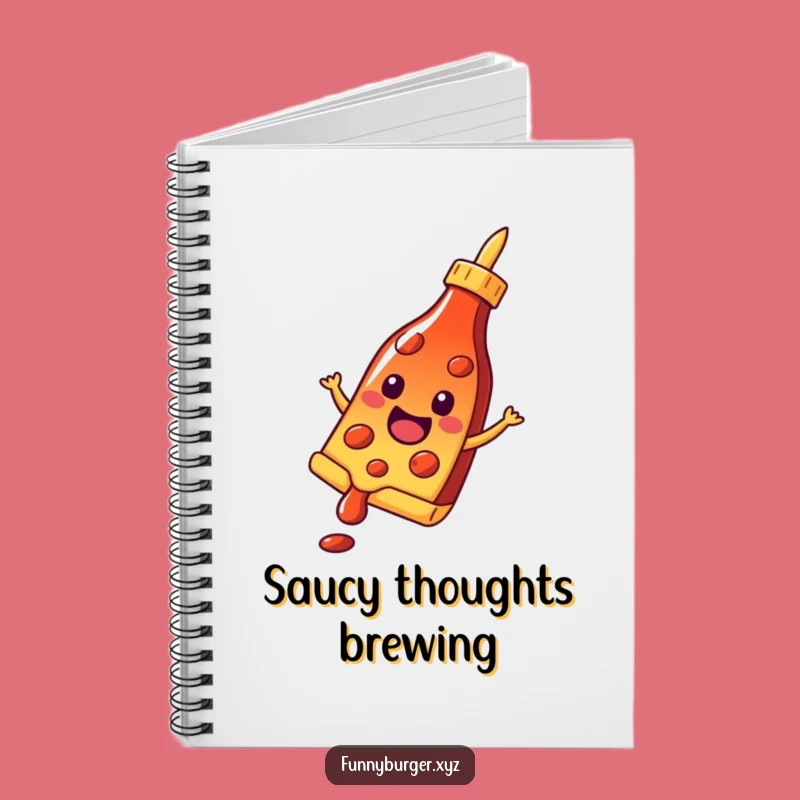 Funny Pizza Slice Notebook: Spiral Bound Journal for Foodies, Humorous Gift