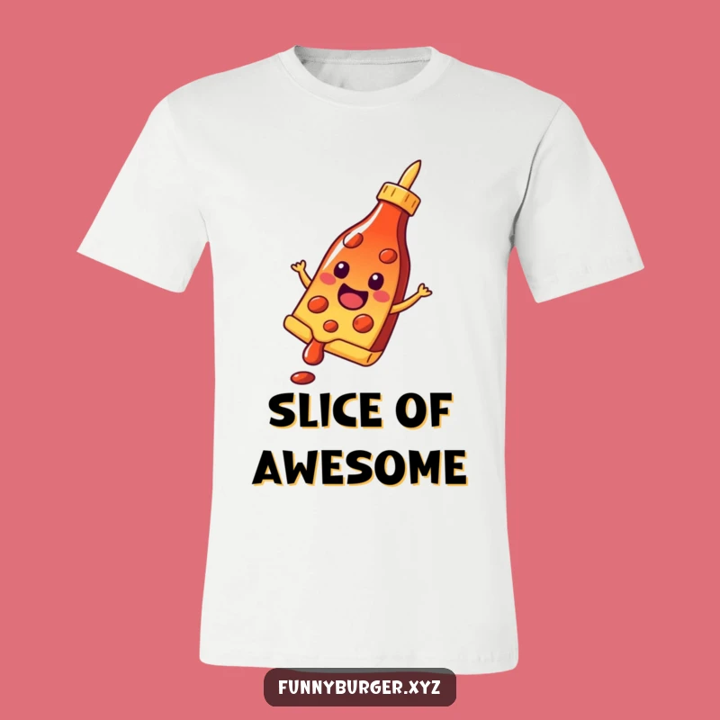 Funny Pizza Slice Shirt: Saucy Sliding Foodie Tee, Perfect Humorous Gift