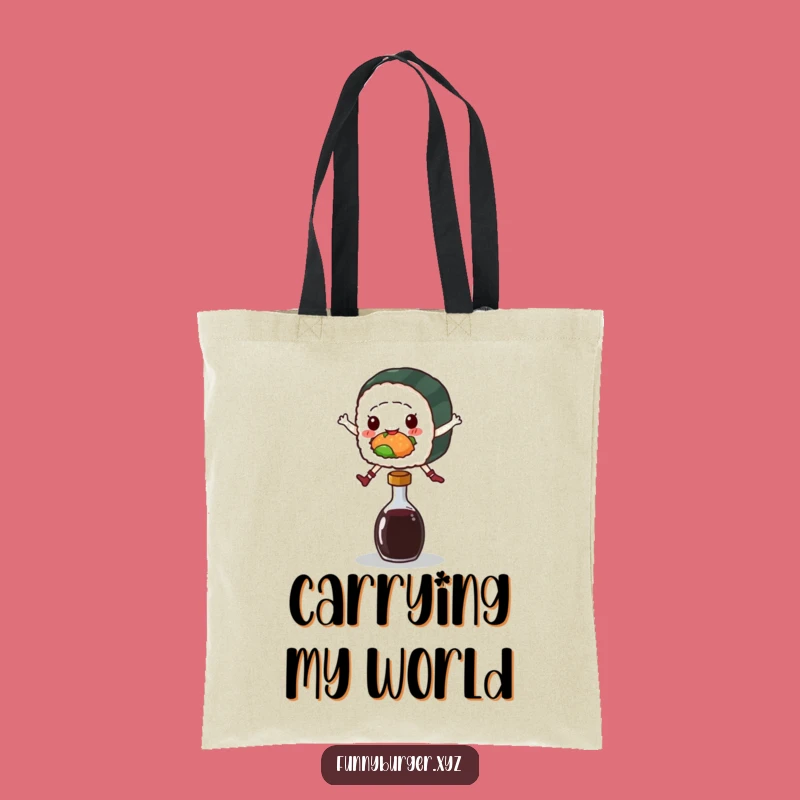 Funny Sushi Leap Tote Bag - Stylish and Playful Foodie Carryall Gift