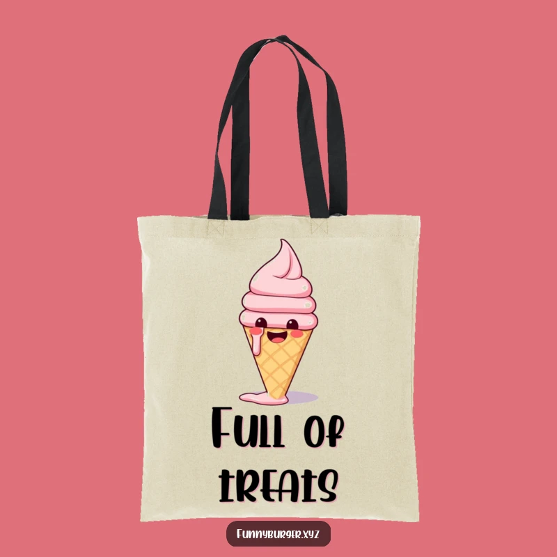 Funny Ice Cream Tote Bag: Spacious and Humorous Melting Foodie Carry-All