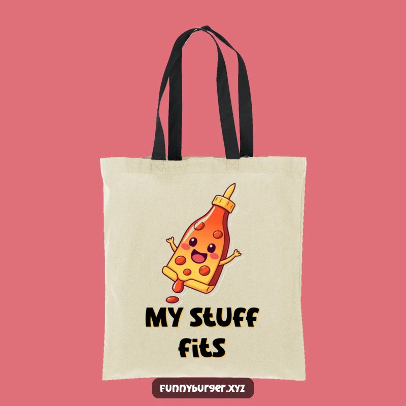 Funny Pizza Slice Tote Bag: Spacious and Humorous Sliding Foodie Carry-All